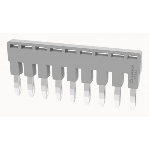 Соединительная перемычка DFA2.5-09P-11-00Z(H), Соединительная перемычка, 9 полюсов, изолированная, вилочная, для клемм: DC2.5, цвет: серый