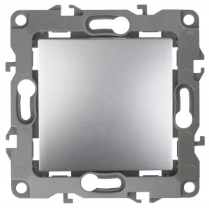 12-1111-03 Кнопка, 10АХ-250В, 2, алюминий (10/100/2500) Б0047832