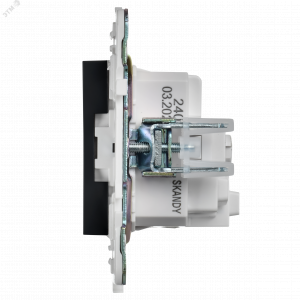 SKANDY Розетка с заземлением с защитными шторками 16А SK-R04G графит IEK SK-R14-16-K53