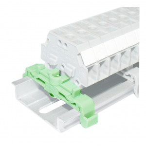 Нижний кронштейн UJ2-2.5J(GN), Нижний кронштйн, для клемм UJ2-2.5, цвет: зеленый