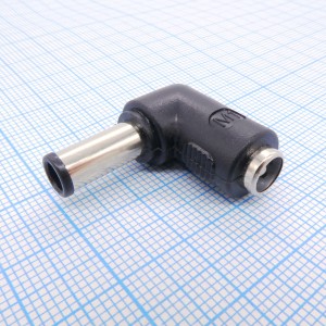 AD гн 5.5*2.1 - шт 6.0*1.0pin угловой, переходник низковольтного питания