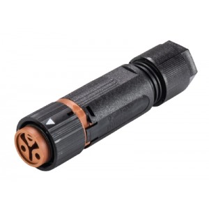 Разъем RST16I3/2S B1 ZT4S L BR, Розеточный разъем на кабель диам. 5-9,5 мм, IP68(69k), 2 полюса, цвет: коричневый, номинальные характеристики: ~50/-120V 16A, серия gesis RST MINI