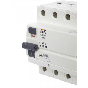Выключатель дифференциального тока (УЗО) 4п 25А 30мА тип A ВДТ R10N ARMAT AR-R10N-4-025A030