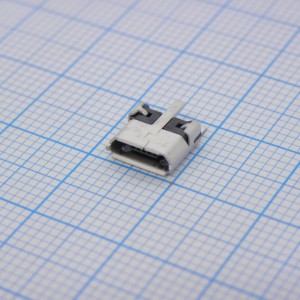 1051330011, Разъем Micro USB тип B, USB 2.0, розетка, 5 вывод(-ов), Поверхностный Монтаж, Вертикальный