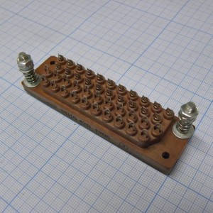 РП10-42 Л розетка, Соединитель  низкочастотный, прямоугольный, внутреннего монтажа