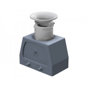 Крышка разъема 70.354.1035.3, Крышка разъема на кабель, типоразмер 10B, без уплотнителя, 1 кабельный ввод M25x1,5, с разгрузкой на изгиб, IP54, с верхним расположением, без защелок (упоры для двух защелок), материал корпуса: алюминиевый сплав