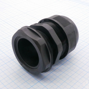 Кабельный ввод MG-40 черный, Ввод кабельный прямой пластиковый