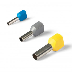 Наконечник втулочный, НШВИ(2) 1.5-10, 100668, Кабельный наконечник, втулочный, сдвоенный, медь, НШВИ(2) 1.5-10 (сечение проводника 2 x 1,5 мм кв., длина втулки 10 мм), изолированный, цвет: черный, в упаковке 100 штук