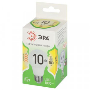 Лампа светодиодная LED 10 Вт 1000Лм 3000К груша теплый E27 220-240В LED A60-10W-830-E27 Green Line Б0067118