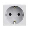 Розетка 1-м 2мод. Viva 16А IP20 2P+E с заземл. защ. шторки сер. 45025