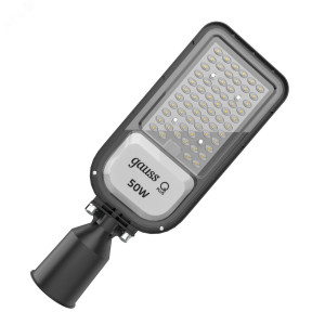 Светильник уличный Qplus 50W 6000lm 5000K 120-260V IP65 370*145*45мм черный КСС 