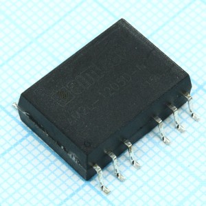 AM2L-1205D-NZ, Преобразователь DC/DC, 2Вт, вход 10.8…13.2В, стабил. выход ±5В/±200мА, изоляция 1000В DC, вход вкл-выкл, защита от КЗ, SMD(17.78x17.78x6мм), -40…+85°С