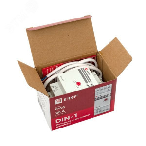 Фотореле с выносным датчиком DIN-1 (ФР) 2-100Лк 25А (3000Вт) fr-din-1-25