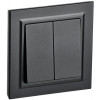 Выключатель 2-кл. СП BRITE ВСР10-2-0-БрЧ 10А в сборе черн. BR-V20-0-10-K02-F