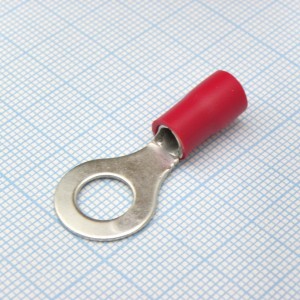 RV5.5-8  Red, наконечник кабельный кольцевой с изоляцией d=8.4мм, сеч. пров.4.0-6.0мм2