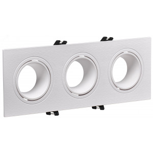 Светильник 4103 встраиваемый 3хMR16 квадрат пласт. бел. LT-UVB0-4103-GU05-3-K01