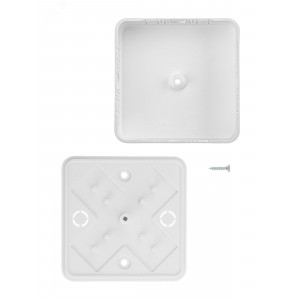 Коробка распаячная КР 75х75х20 ОП белая IP40 SQ1401-0203