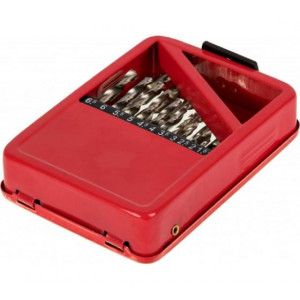 Набор сверл по металлу 1-10мм (через 0 5мм) HSS металл.коробка цилиндрический хвостовик (уп.19шт) 73/10/6/18