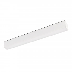 Светильник MAG-FLAT-45-L405-12W Warm3000 (WH, 100 deg, 24V, DALI) 046578, Светильник для магнитных треков шириной 45мм, 12Вт с управлением DALI. Цвет свечения ТЕПЛЫЙ 3000K, световой поток 1200лм, угол 100°, CRI>90. Корпус прямоугольный, металл, цвет белый, IP20. Размеры LxWxH 404x35x43мм. Входное напряжение DC24V, мощность 12Вт