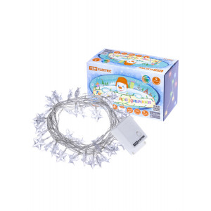 Гирлянда светодиодная "Звездочки" 50LED, 5м, 8 режимов, многоцвет., прозр.шнур, 250 В, SQ0361-0049