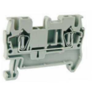 Проходная клемма UJ5-2.5E, Проходная клемма, тип фиксации провода: пружинный, номинальное сечение: 2,5 мм кв., 31A, 800V, ширина: 5,2 мм, цвет: серый, тип монтажа: DIN35, стандарт GB/T14048.1,