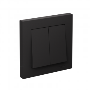 Выключатель 2-кл. СП AtlasDesign 10А IP20 (сх. 5) 10AX в сборе карбон SE ATN001052