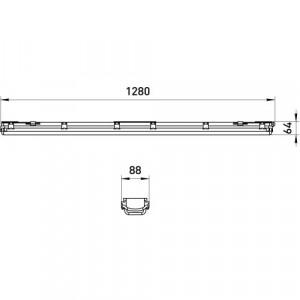 Светильник SPP-101-0-002-120 IP65 под 2 светодиод. лампы T8 G13 LED 2x1200мм Б0043658