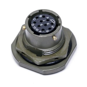 PT07A-12-8S, Круговой мил / технические характеристики соединителя 8P Size 12 Jam Nut Socket Receptacle