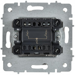 BRITE Выключатель 2-клавишный 10А ВС10-2-0-БрАБ арктический белый IEK BR-V20-0-10-K91