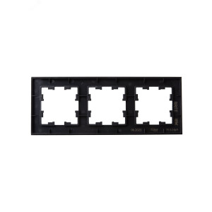 Рамка 3-м BRITE РУ-3-2-БрЧ стекло черн. BR-M32-G-K02