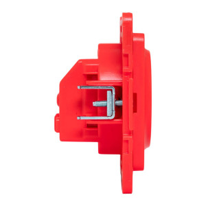 Стокгольм Механизм Розетки 1-местной с/з 16А винтовые клеммы красный с защ. штор. EKF