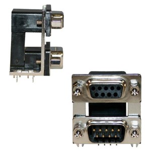 178-009-313R571, Сдвоенные соединители D-Sub  RA 9POS FEM/ML 5A
