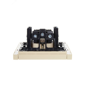 FORTE&PIANO Розетка 1-местная с заземлением без защитных шторок винтовое крепление 16А FP416 ваниль IEK FP-R11-16-K10