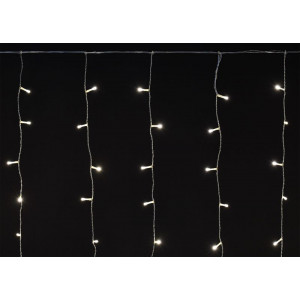Гирлянда "Бахрома" 4.5х0.7м 200LED тепл. бел. IP44 провод прозр. 230В мерцание транзит LGDU321-1-200-L3-T-S-44
