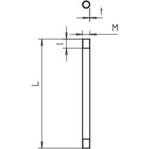 Труба с резьбой, горячее цинкование M20, 3000 мм SM20W FT 2046534
