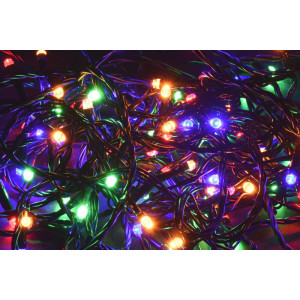 Гирлянда "Нить" 5м 50LED RGB IP20 провод зел. 230В с контроллером 8 режимов LGDB110-3-050-05-G-S-20