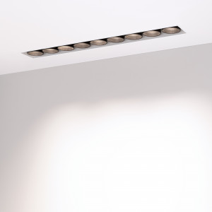 Светильник MS-ORIENT-BUILT-TRIMLESS-TC-S38x277-20W Day4000 (WH-BK, 30 deg, 230V) 032226, Встраиваемый безрамочный светильник под шпаклевку. Мощность 20 Вт, св. поток 1500 лм, 75 лм/Вт, дневной 4000 K, CRI>98, угол 30°, напряжение питания 230 В. Белый прямоугольный корпус из алюминия, экран PMMA, степень защиты IP20. Размер: длина 277 мм, шири