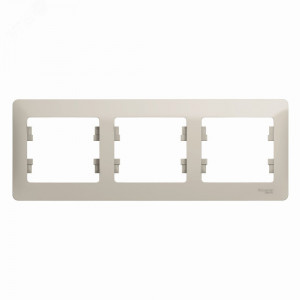 GLOSSA 3-постовая РАМКА, горизонтальная, МОЛОЧНЫЙ C2 GSL000903