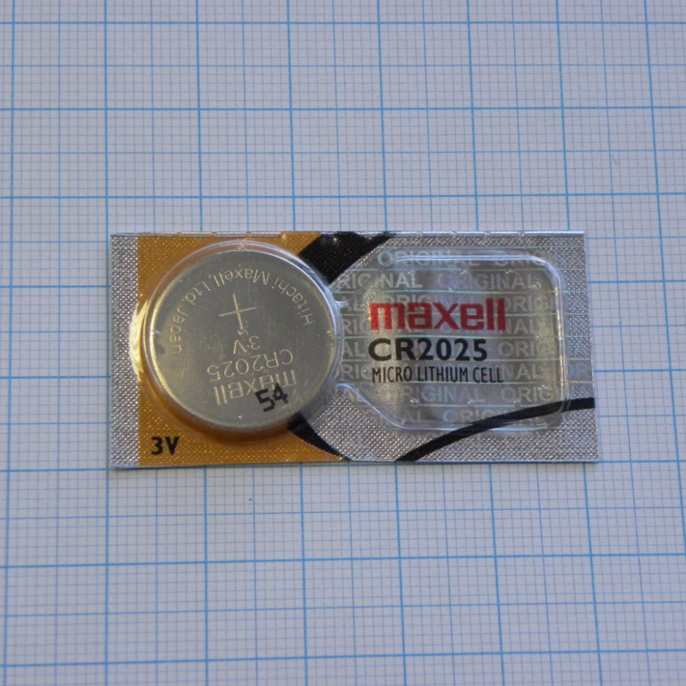 Изображение товара CR2025 Maxell Литиевая батарейка 3 В, 5 штук в упаковке