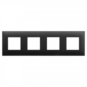 Рамка 4-м 8мод. Avanti "Черный матовый" 4412908