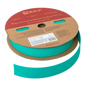 Термоусаживаемая трубка ТУТ нг 30/15 зелёная рулон PROxima tut-30-j