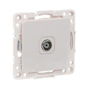 Стокгольм Механизм Розетки TV 1-местной проходной 75Ом 5-862МГц винтовые клеммы белый EKF PROxima