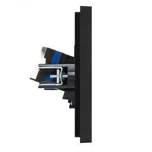 FORTE&PIANO Розетка компьютерная двойная RJ45 кат.6 FP134 черный IEK FP-K20-2-K02