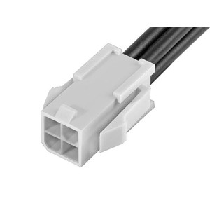 215325-2043, Кабельные сборки с прямоугольным сечением жил MINIFIT JR DR R-R 4CKT 600MM Au