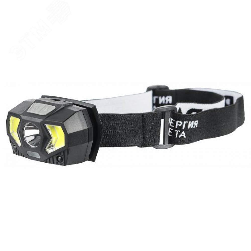 Изображение товара Налобный светодиодный фонарь ЭРА GB-608 7 режимов 5Вт на 3 батарейки AAA