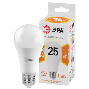 Лампочка светодиодная ЭРА STD LED A65-25W-827-E27 E27 / Е27 25Вт груша теплый белый свет(кр.1шт) [Б0035334]