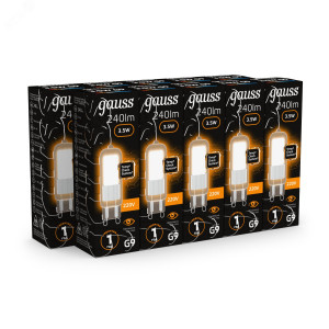 Лампа LED G9 AC220-240V 3.5W 3000K Glass 1/10/200 107809103