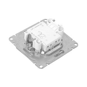 Механизм выключателя, двухклавишный, кнопочный, алюминий Эпика EKF UP1-SWA-23