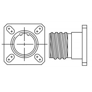 D38999/22DF, Круговой мил / технические характеристики инструментов, аппаратного оборудования и дополнительных комплектующих SZ 15 ALU DUMMY STOWAGE RECEP