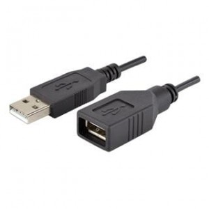 CBL-UA-UJ2-1, Кабели USB / Кабели IEEE 1394 Cable, 1000 mm, USB type A to USB A recepticle, 5V/1A, 480Mbps, 28 AWG, PVC